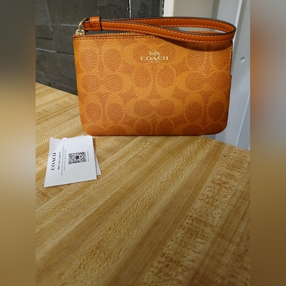 Coach Orange Wristlet Clutch - Picture 2 of 5